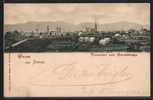 AK Zittau, Panorama vom Eckartsberge