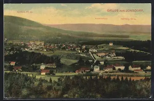 AK Jonsdorf, Ortsansicht, Grossschönau, Spitzberg