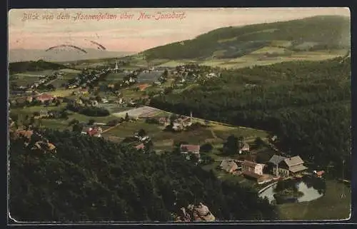 AK Neu-Jonsdorf, Blick von den Nonnenfelsen