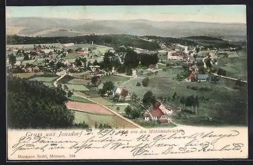 AK Jonsdorf, Blick von den Mühlsteinbrüchen