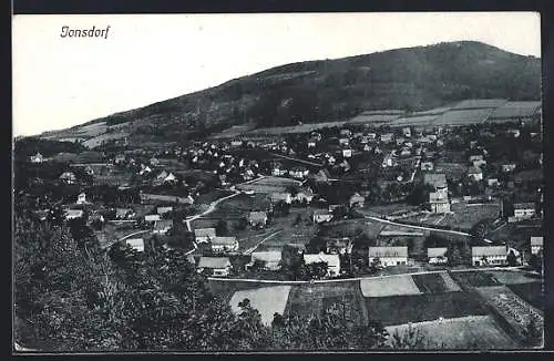 AK Jonsdorf, Ortsansicht aus der Vogelschau