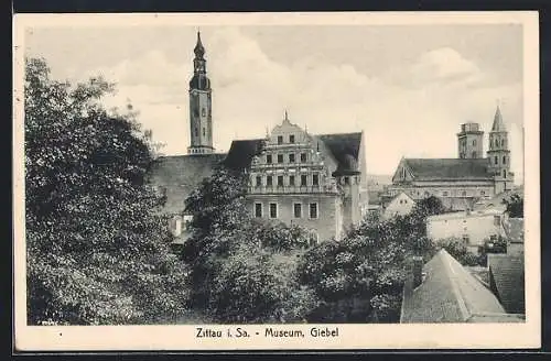 AK Zittau i. Sa., Museum, Giebel