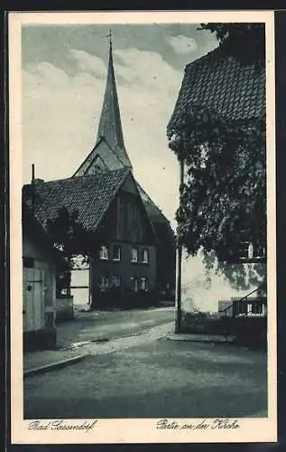 AK Bad Sassendorf, Partie an der Kirche