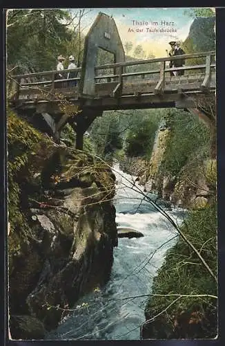 AK Thale im Harz, An der Teufelsbrücke