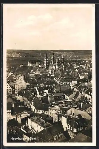 AK Naumburg / Saale, Totalansicht mit Dom aus der Vogelschau