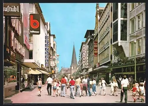 AK Essen, Kettwiger Strasse mit Geschäften