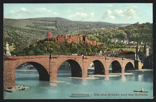 AK Heidelberg, Alte Brücke und Schloss
