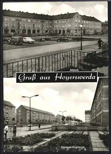 AK Hoyerswerda, Altstadt, Neustadt-Magistrale