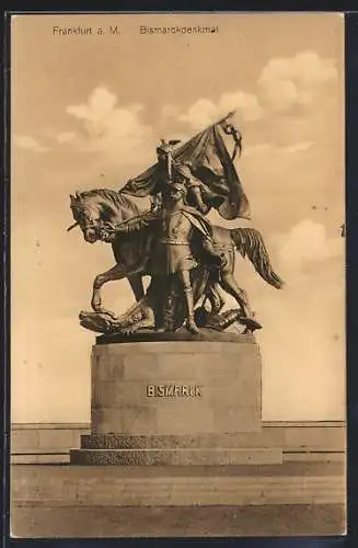 AK Frankfurt a. M., Bismarckdenkmal