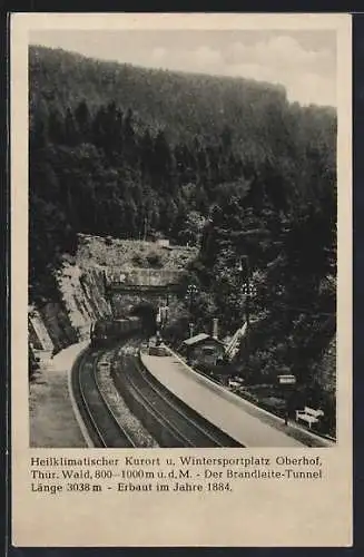 AK Oberhof /Thür. Wald, Brandleite-Tunnel, Erbaut 1884
