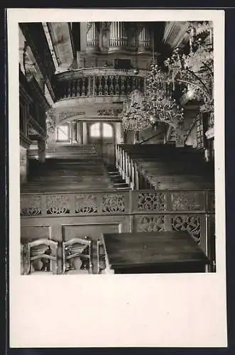 Foto-AK Oybin, Bergkirche, Innenansicht
