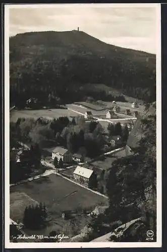 AK Oybin /Zitttauer Gebirge, Panorama mit Strassenpartien