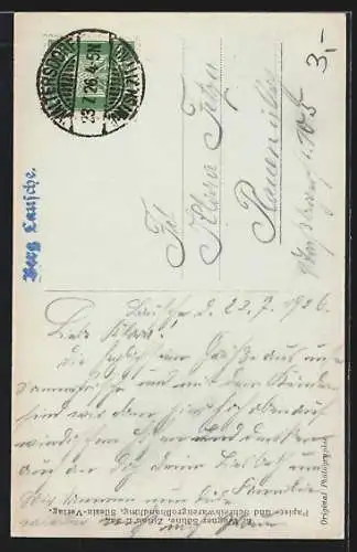 AK Lausche, Strassenpartie mit Bäumen