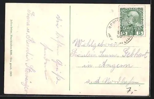 AK Schwarzau a. St., Ortsansicht mit Schneeberg