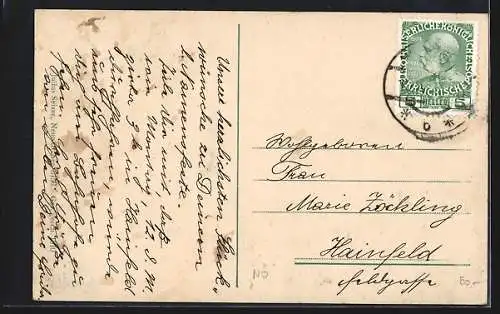 AK Waldegg, Ortsansicht mit Kirche