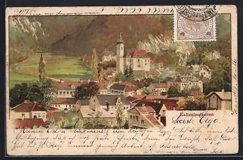 AK Kaltenleutgeben, Ortsansicht vor dem Bergen