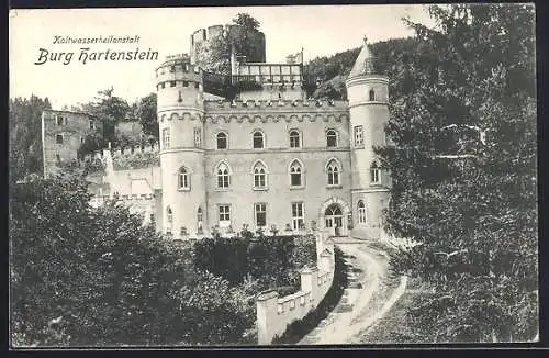 AK Hartenstein, Blick auf die Burg Hartenstein