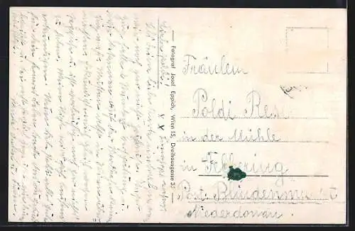 AK Gänserndorf, Kirche, Strassenpartie in der Stadt