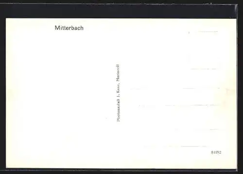 AK Mitterbach, Ortsansicht mit Bergpanorama