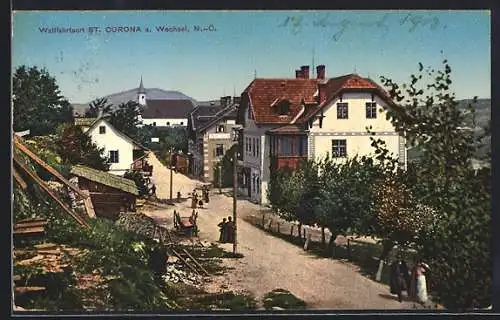 AK St. Corona a. Wechsel, Strassenpartie aus der Vogelschau