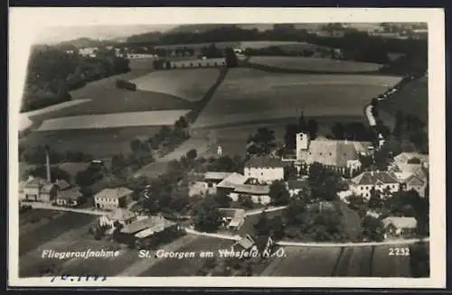 AK St. Georgen am Ybbsfeld, Fliegeraufnahme des Ortes
