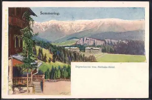 Künstler-AK Semmering, Dépendancen vom Südbahn-Hotel