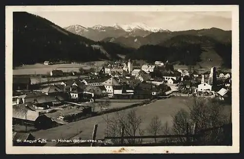 AK St. Aegyd a. N., Teilansicht und Hoher Göller