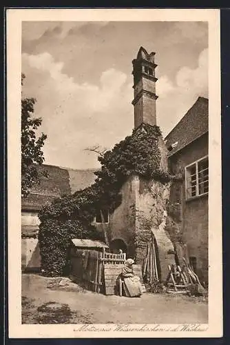 AK Weissenkirchen /Wachau, Hof-Idyll im Ort