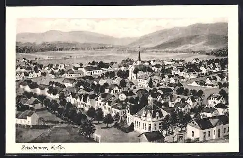 AK Zeiselmauer, Panoramablick aus der Vogelschau