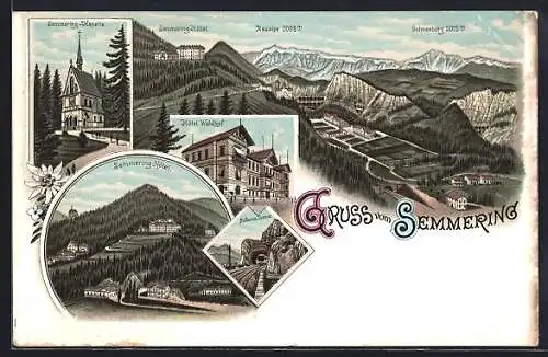 Lithographie Semmering, Semmering Hotel, Hotel Waldhof