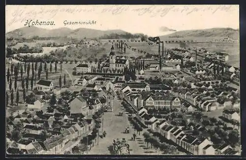 AK Hohenau, Gesamtansicht vom Ort