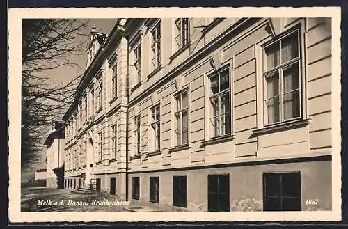 AK Melk a. d. Donau, Fassade des Krankenhauses