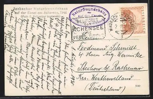 AK Jenbacher Naturfreundehaus, Berghütte auf der Ebnet