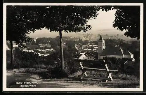 AK Bad Fischau, Blick vom Höhenweg auf den Ort
