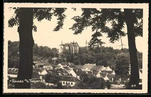 AK Raabs a. d. Thaya, Ortsansicht aus der Vogelschau