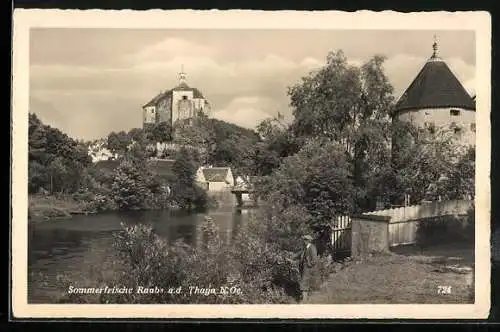 AK Raabs a. d. Thaya, Ortsansicht mit Schloss