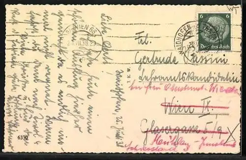 AK Waidhofen an der Thaya, Ortsansicht mit Kirche