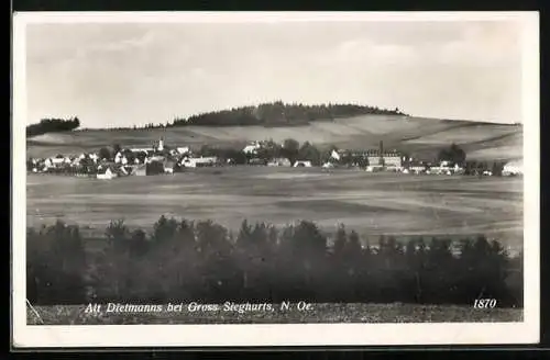 AK Alt Dietmanns b. Gross Siegharts, Ortsansicht aus der Vogelschau