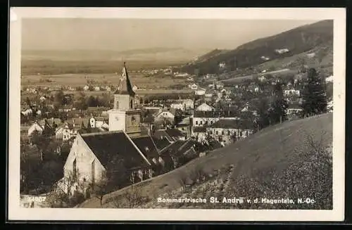 AK St. Andrä v. d. Hagentale, Ortsansicht mit Kirche