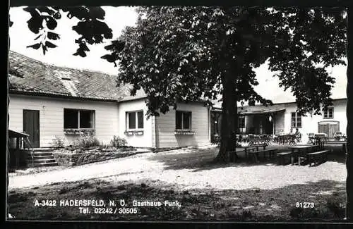 AK Hadersfeld, Gasthaus Funk mit Sommerterrassen
