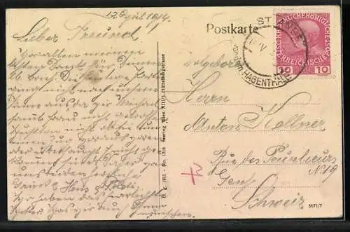 AK St. Andrä-Wördern, Hagenbachklam, Waldweg mit Bäumen