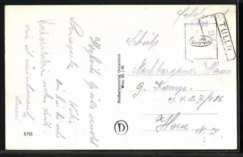 AK Tulln a. d. Donau, Gesamtansicht aus Vogelschau