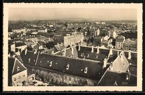 AK St. Pölten /N. D., Ortsansicht aus der Vogelschau