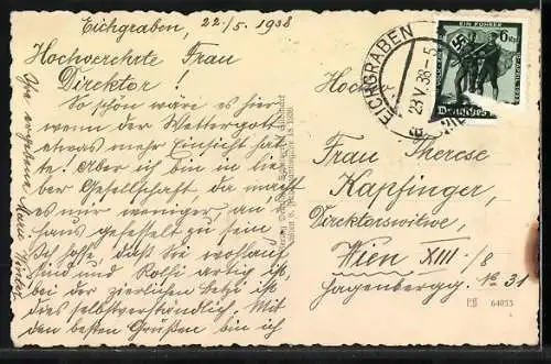 AK Eichgraben, Ortsansicht aus der Vogelschau