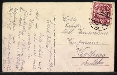 AK Neunkirchen /N.-Oe., Ortsansicht mit Schneeberg