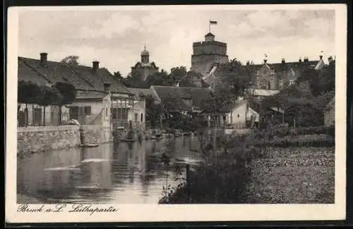 AK Bruck a. L., Leithapartie im Ort