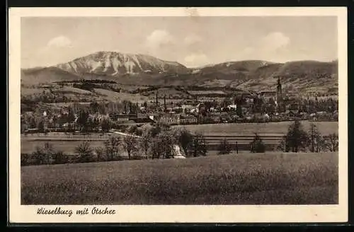AK Wieselburg, Ortsansicht mit Ötscher