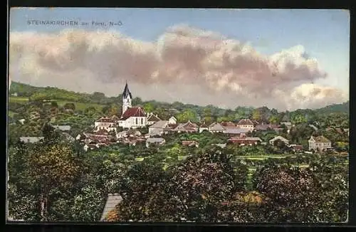 AK Steinakirchen am Forst, Gesamtansicht aus der Ferne