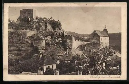 AK Rehberg im Kremstale, Ortschaft mit Burgruine