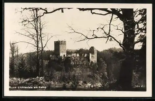 AK Zwettl /N.-Oe., Lichtenfels am Kamp, Gesamtansicht der Ruine